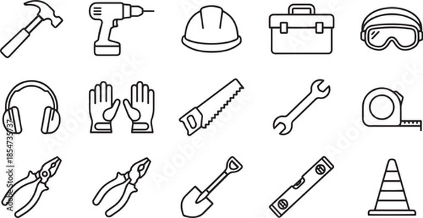 Obraz set of tools for construction