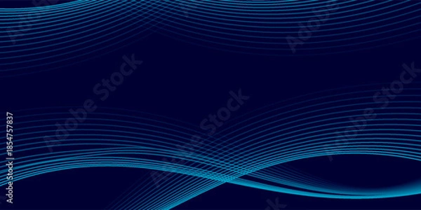 Fototapeta Dynamic digital equalizer and waveform display on a dark background, illustrating audio processing, sound visualization, or data analysis with glowing lines and abstract patterns.