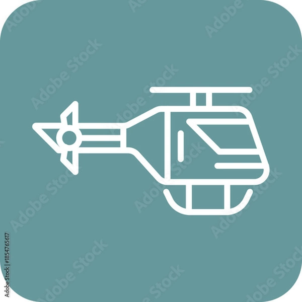 Fototapeta Helicopter icon style