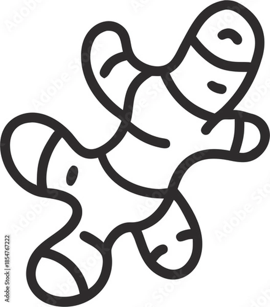 Fototapeta ginger vector illustration