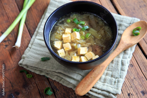 Obraz Gemüsesuppe mit tofu