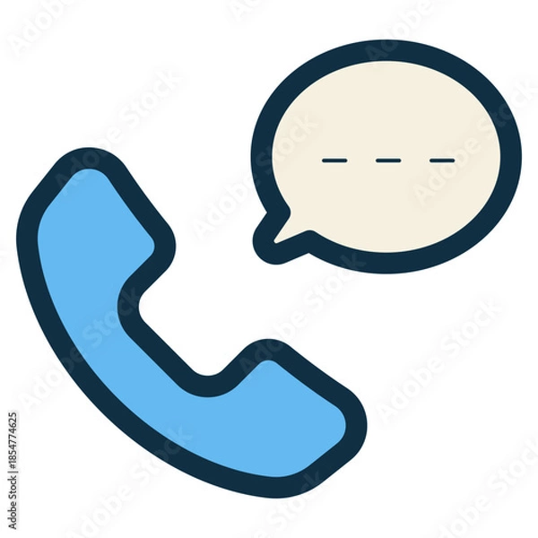 Fototapeta phone call communication services icon