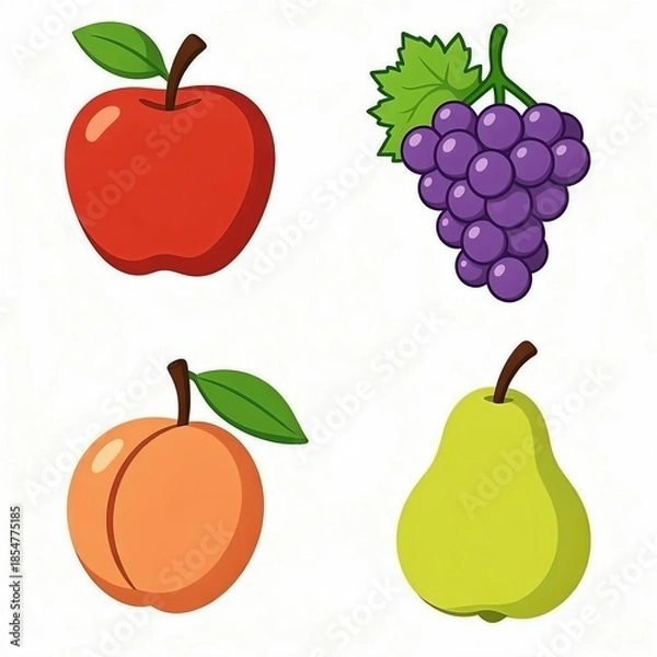 Obraz fruit icons illustration 