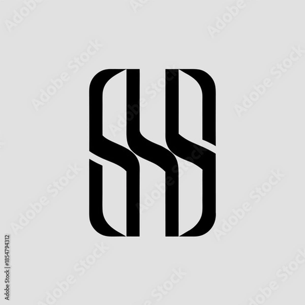 Obraz s ans s+e monogram logo designs with white backgrounds