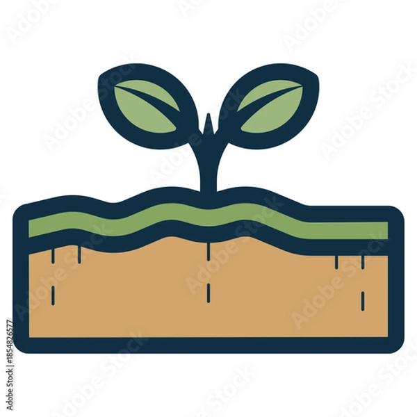 Obraz growth sprout plant icon