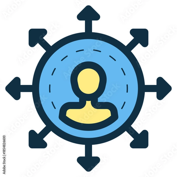 Obraz influence leadership icon