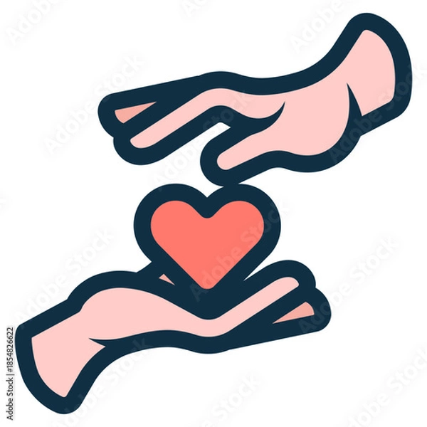 Obraz love kindness icon