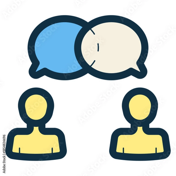 Obraz Pitching communication skills icon