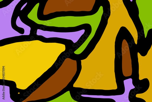 Fototapeta Abstract pattern. Illustration for printing on wall decorations. For use in graphics.