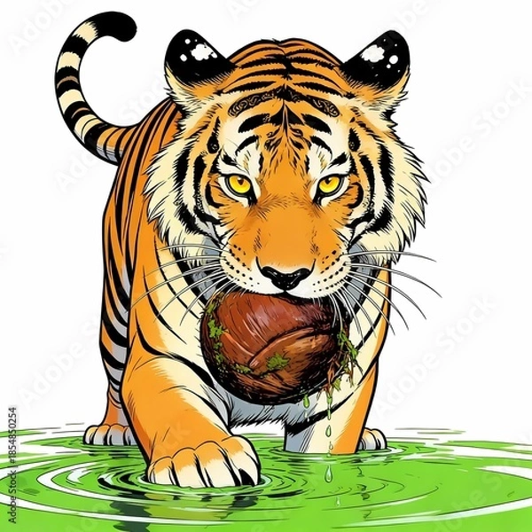 Fototapeta tiger illustration