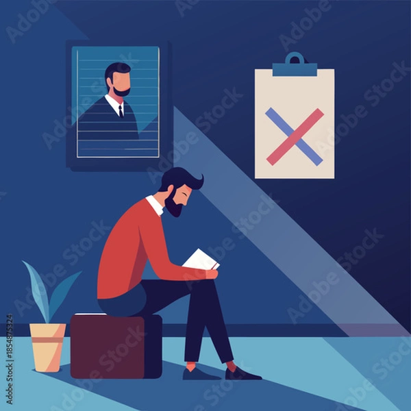 Obraz business man with briefcase