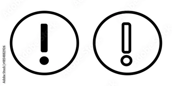 Obraz exclamation mark in white background