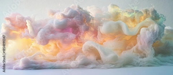 Obraz Abstract cloud-like candy floss swirl.