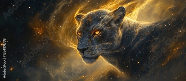 Obraz Cosmic Cat Portrait.