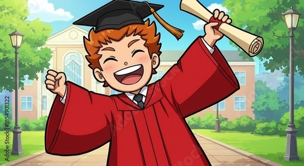 Obraz 卒業の喜びの色