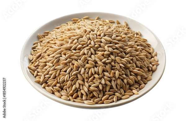 Obraz Rye on a plate isolated with a transparent background