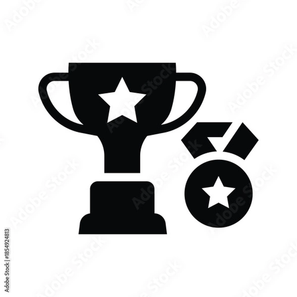 Obraz  award glyph icon illustration vector graphic.eps
