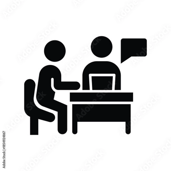 Obraz  consulting glyph icon illustration vector graphic.eps