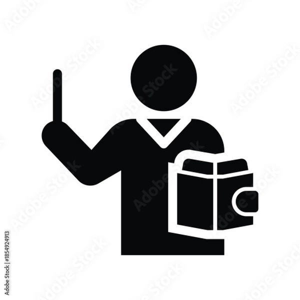Obraz  teacher glyph icon illustration vector graphic.eps