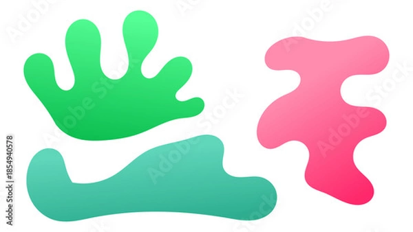 Obraz Modern Abstract Gradient Blob Shape Elements Graphic Design Decoration