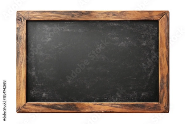 Obraz Empty vintage chalkboard isolated on transparent background