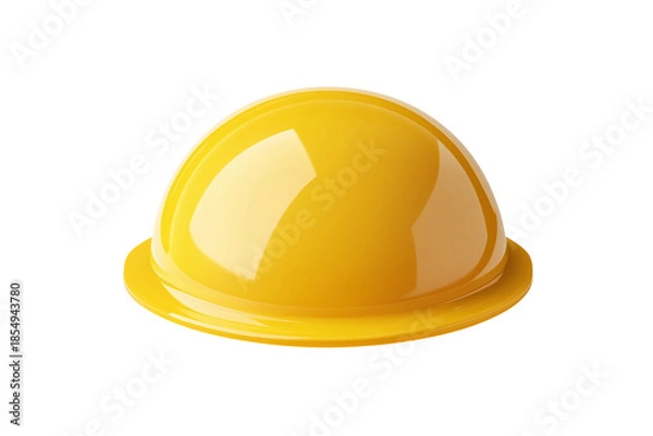Obraz Bright yellow hard hat isolated on transparent background