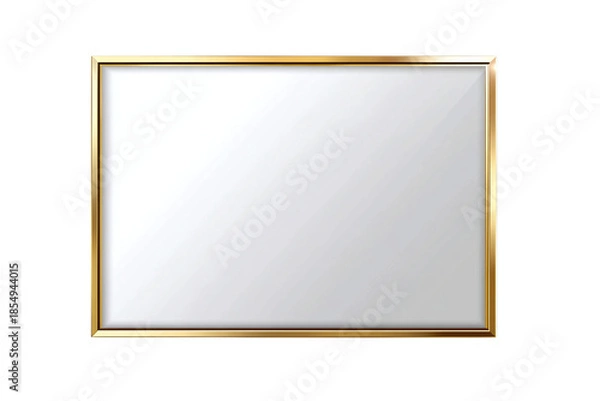 Obraz Gold framed mirror on wall isolated on transparent background