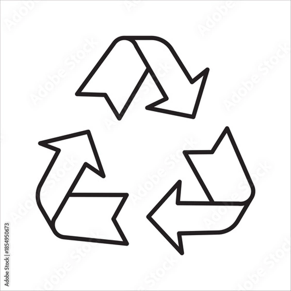 Obraz Recycle icon outline vector