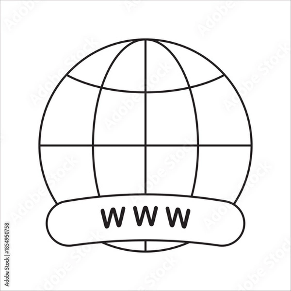 Fototapeta Web icon outline vector