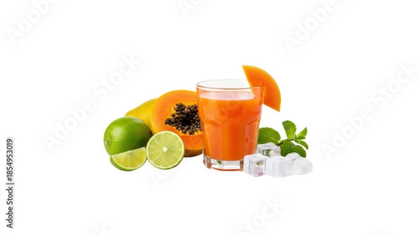 Obraz Papaya Juice with Lime and Mint