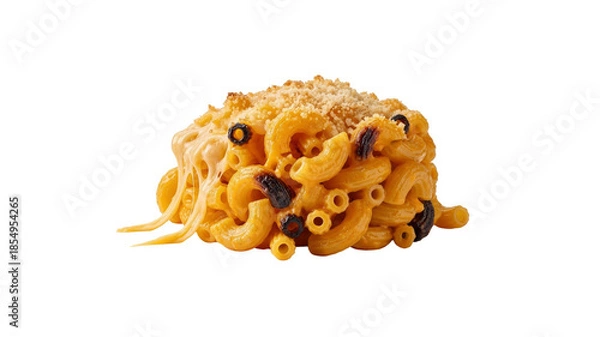 Obraz Macaroni and cheese with burnt toppings