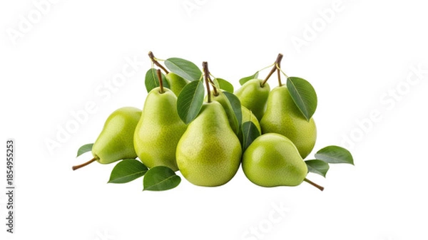 Obraz Green pears on Transparent Background