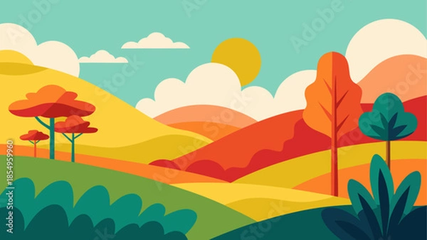 Obraz Vibrant autumn landscape