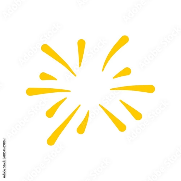 Obraz Gold fireworks vector illustration