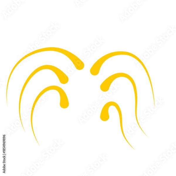 Obraz Gold fireworks vector illustration