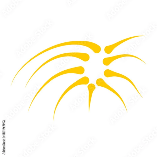 Obraz Gold fireworks vector illustration