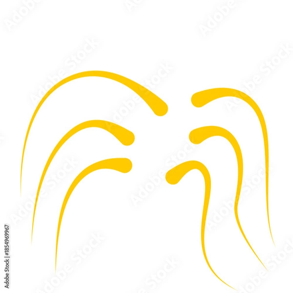 Obraz Gold fireworks vector illustration