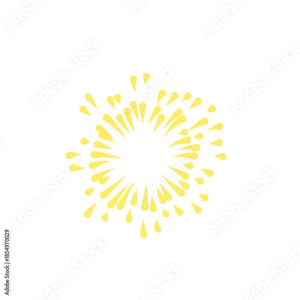 Obraz Gold fireworks vector illustration