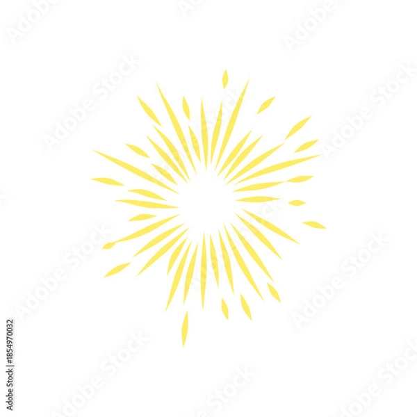 Obraz Gold fireworks vector illustration