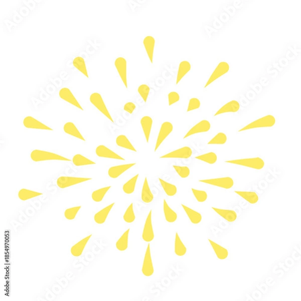 Obraz Gold fireworks vector illustration