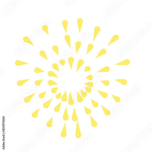 Obraz Gold fireworks vector illustration