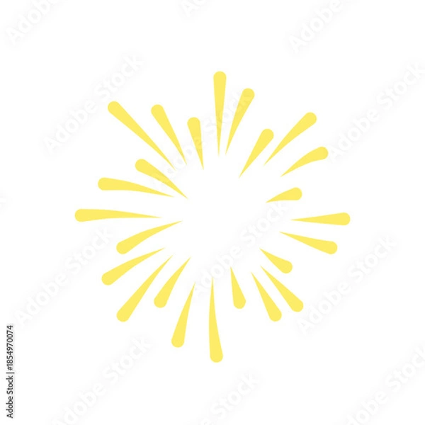 Obraz Gold fireworks vector illustration