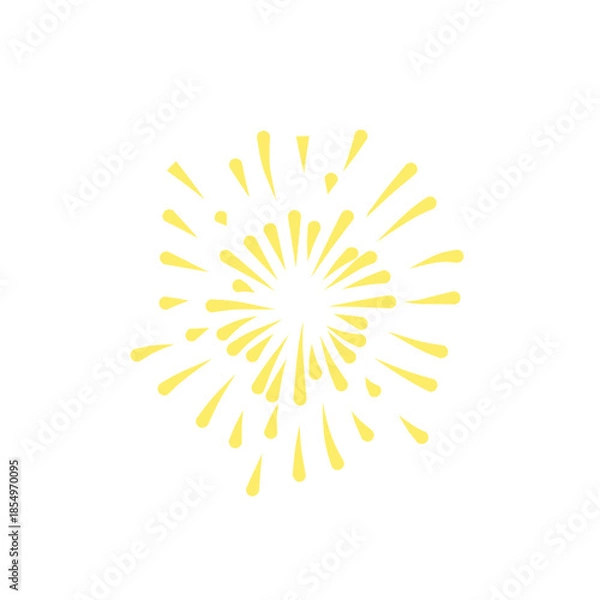 Obraz Gold fireworks vector illustration