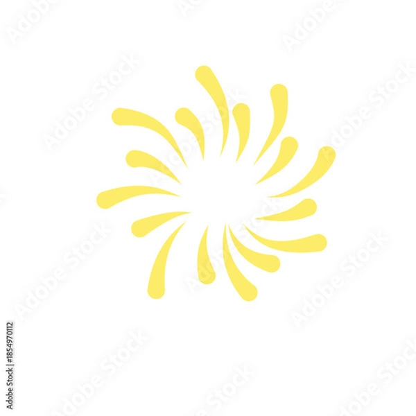 Obraz Gold fireworks vector illustration