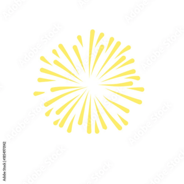 Obraz Gold fireworks vector illustration