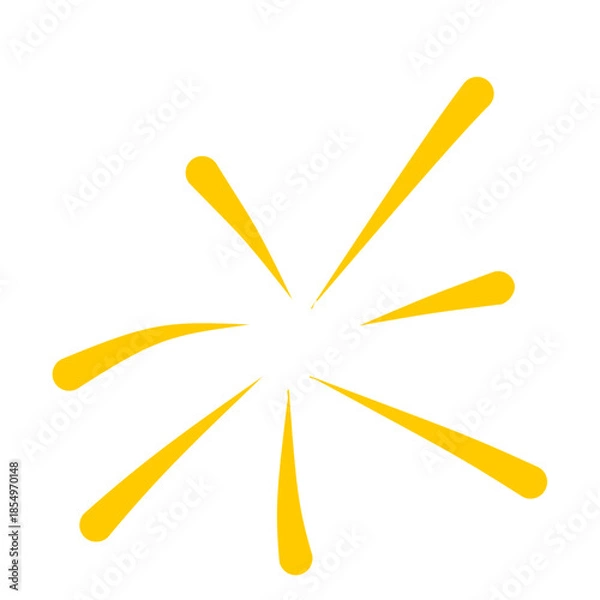 Obraz Gold fireworks vector illustration