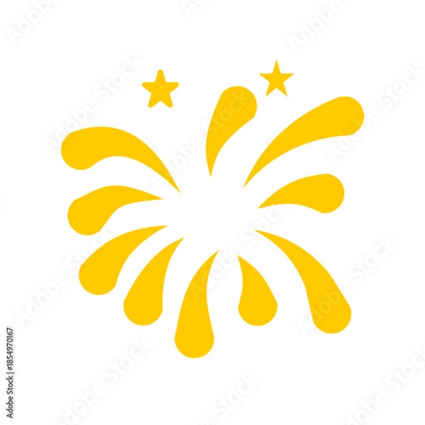 Obraz Gold fireworks vector illustration