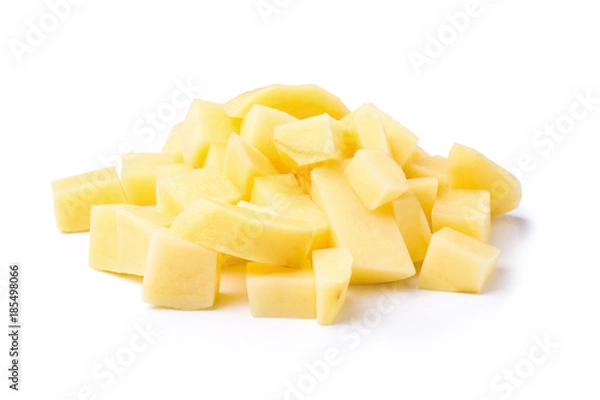 Obraz Chopped potato isolated on a white background