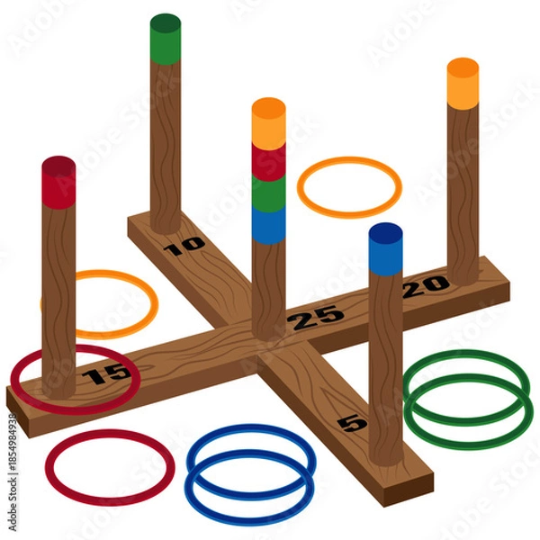 Obraz Ring Toss, backyard fun game.