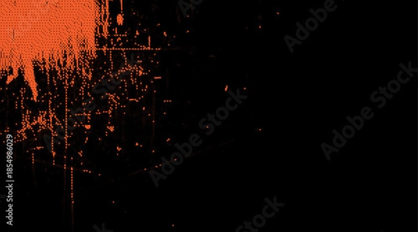 Obraz Minimal Abstract Orange black Grunge Scratch Background. vector illustration